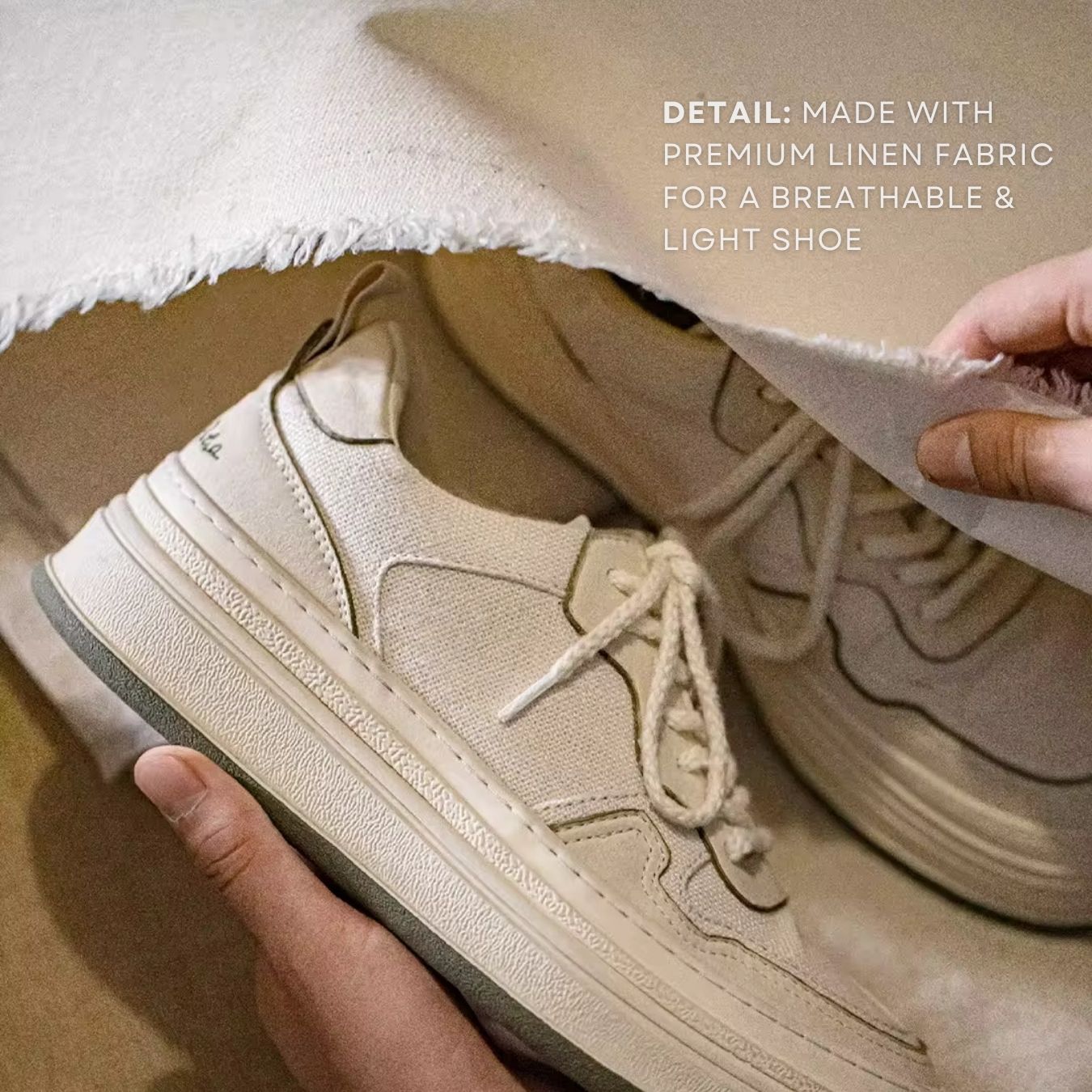 Lost Laces UAE Dubai Shoes Sneakers Shop Store, White Sneaker, Linen sneaker, Breathable & Comfortable Shoes, Retro high quality sneakers, stylish everyday sneaker for men and wome