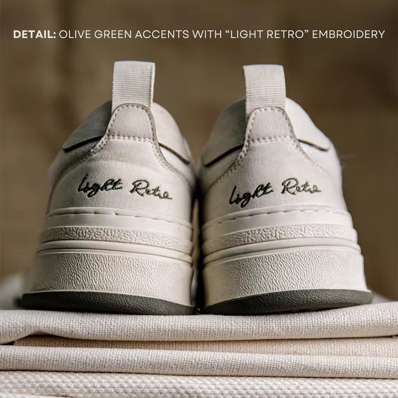 Lost Laces UAE Dubai Shoes Sneakers Shop Store, White Sneaker, Linen sneaker, Breathable & Comfortable Shoes, Retro high quality sneakers, stylish everyday sneaker for men and wome